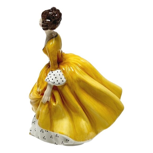 Royal Doulton Porcelain Figure Coralie 1963 Woman Yellow Dress HN2307 - Picture 5 of 8